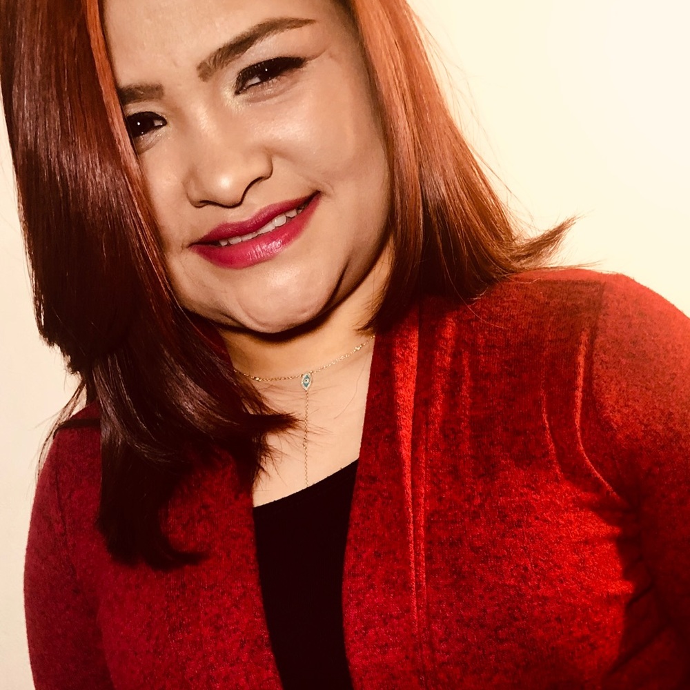 Amy Byer L Red Blouse